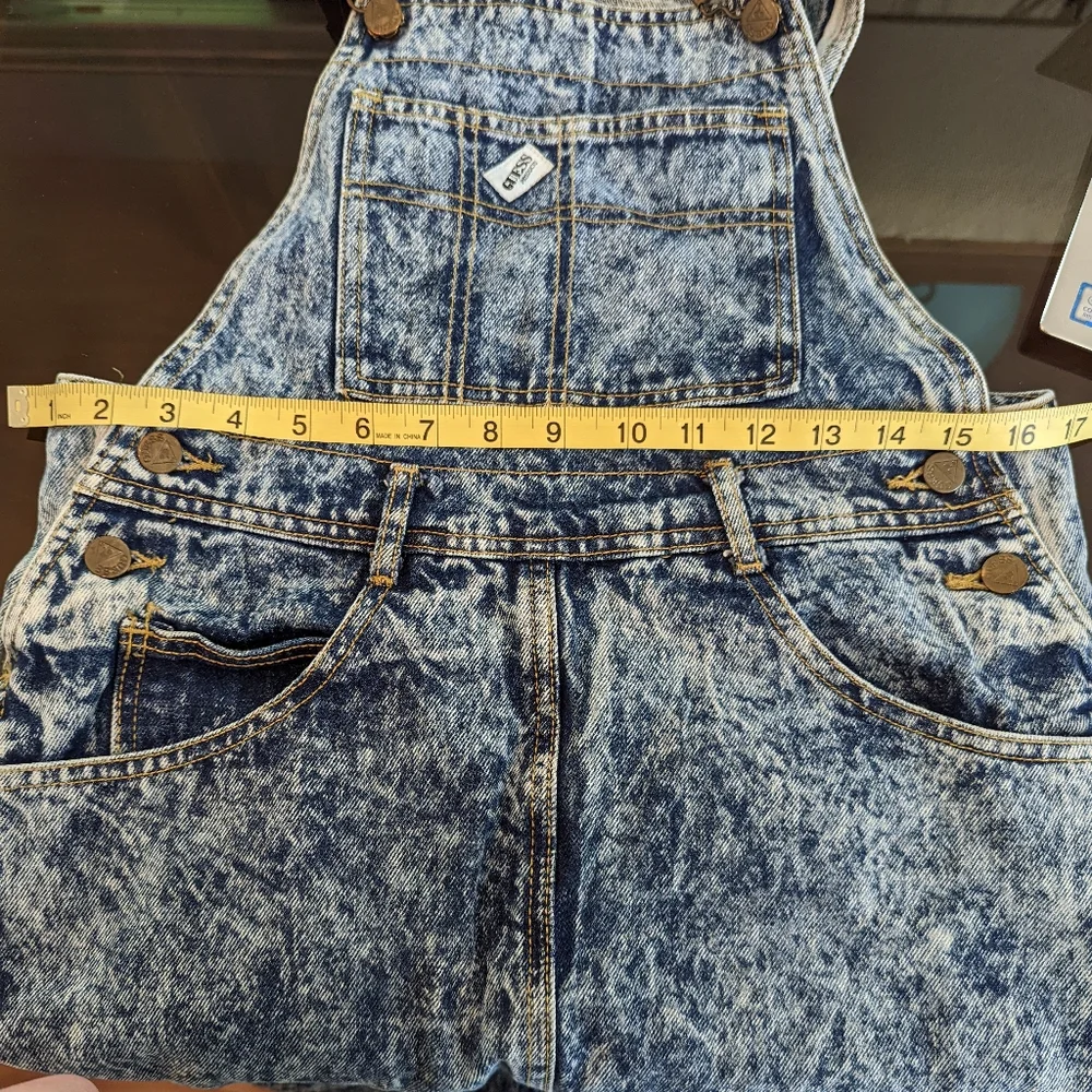 Guess George Marciano VINTAGE 90s Y2K Acid Wash Denim Overall Dress Size 2 - Picture 10 of 11